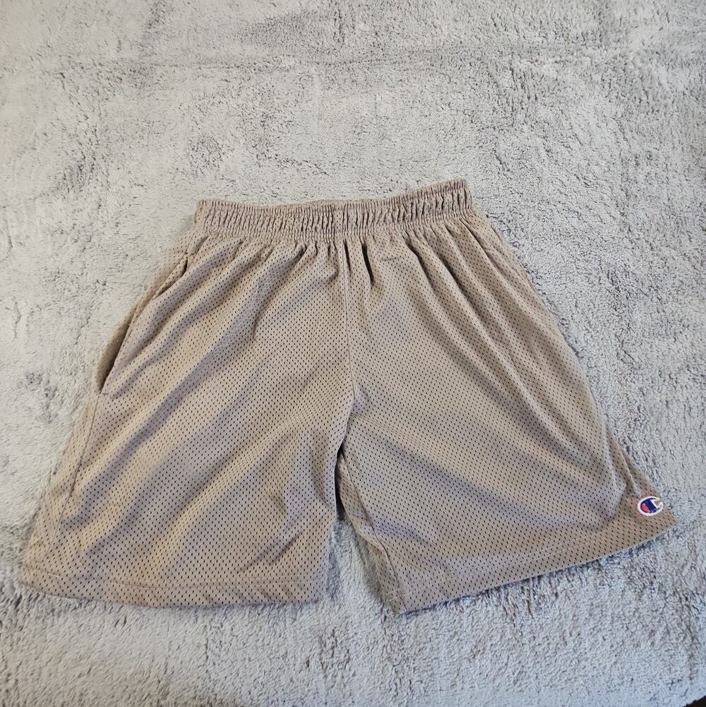 Mens Large Gray Mesh Athletic Basketball Gym Training Sports Shorts by Champion